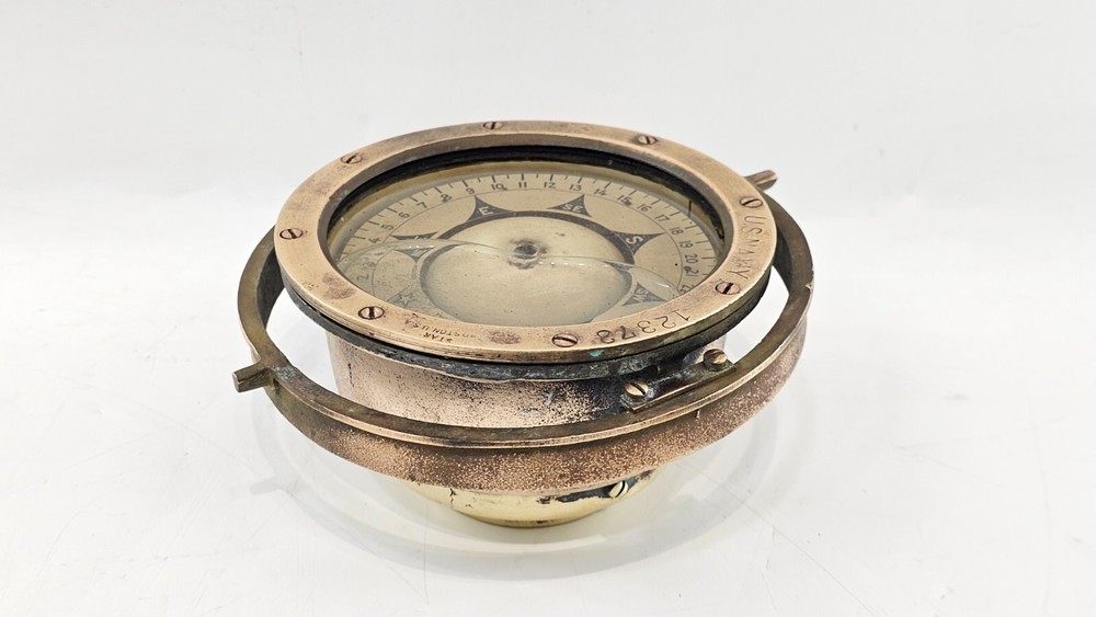 U.S Navy Star Boston U.S.A Compass Brass