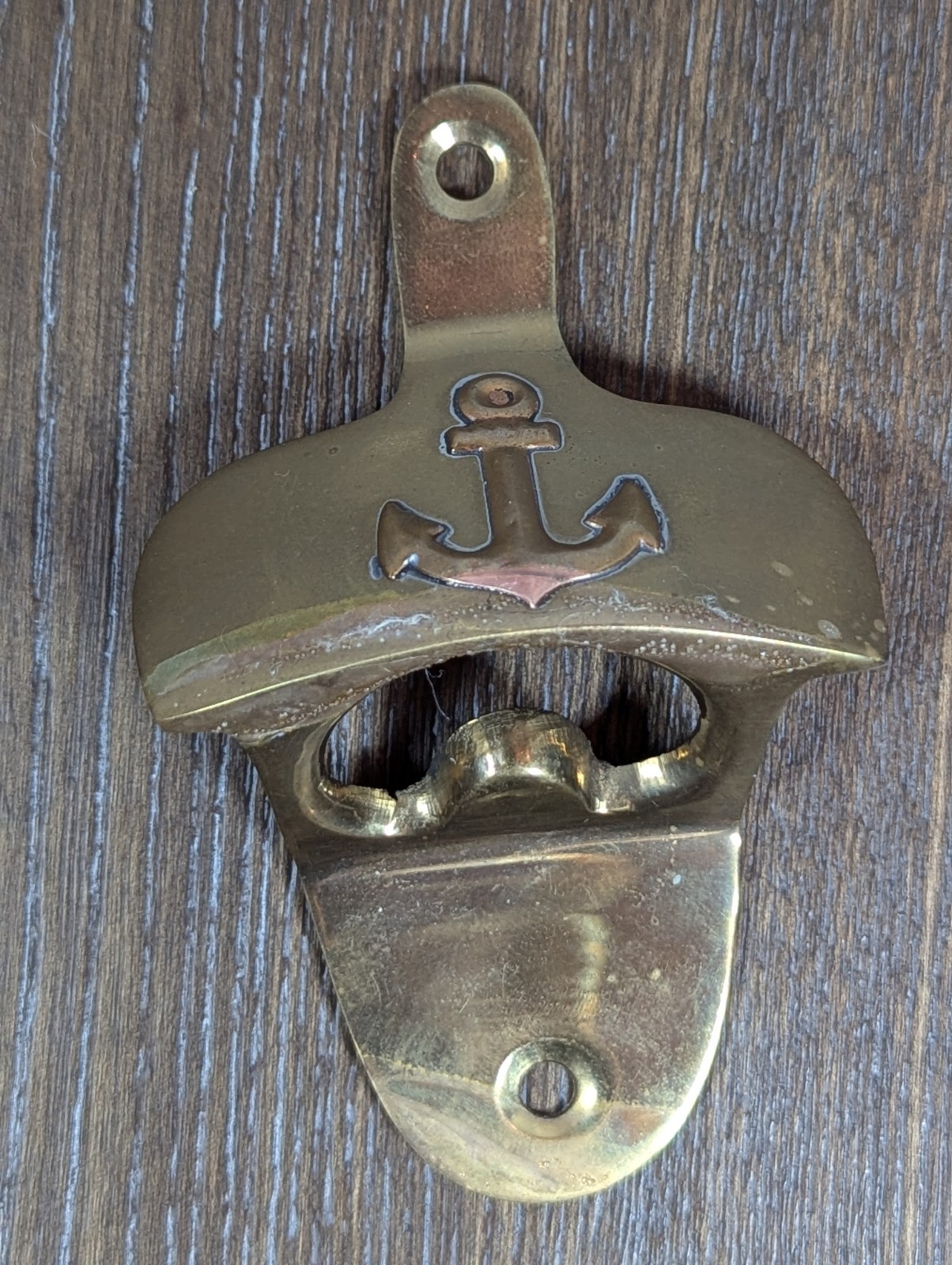 VTG Nautical Brass Bottle Opener Maritime Anchor Emboss Design Wall Mount Sail