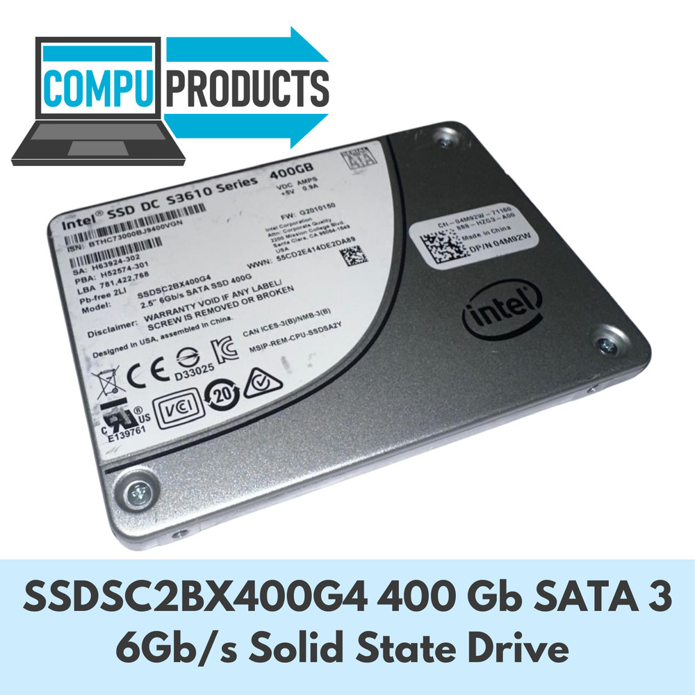 Intel SSDSC2BX400G4 400 Gb SATA 3 6Gb/s 2.5 in Solid State Drive