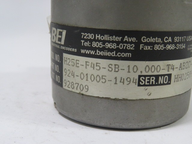 BEI Optical Rotary Encoder 10,000PPR 5-28VDC C/W Coupling USED
