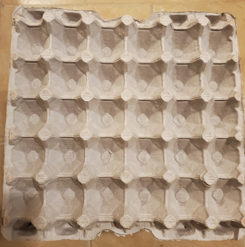 30-Cell Stackable Egg Crates, Pulp Fiber 50pack, Cartones de huevo