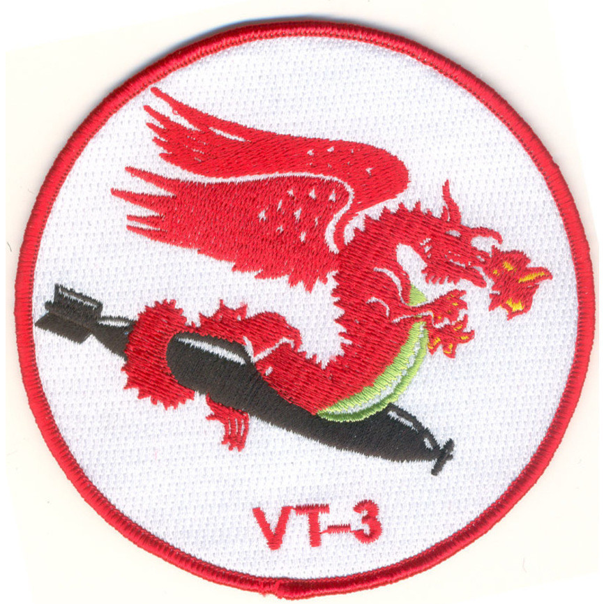 4.5" NAVY VT-3 DRAGON SQUADRON EMBROIDERED PATCH