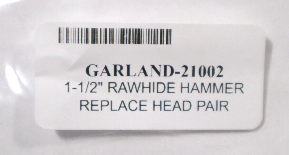 2pc SET, GARLAND, #2 RAWHIDE, 1-1/2" HAMMER FACES, MEDIUM SOFT, #21002 E320