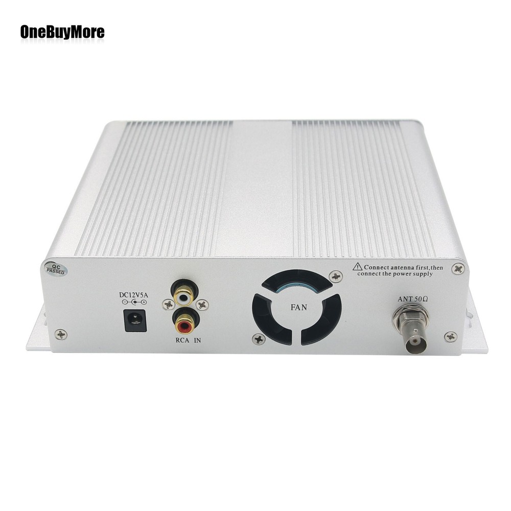 25W FM Transmitter Stereo PLL Broadcast Radio Station with DC Power Supply