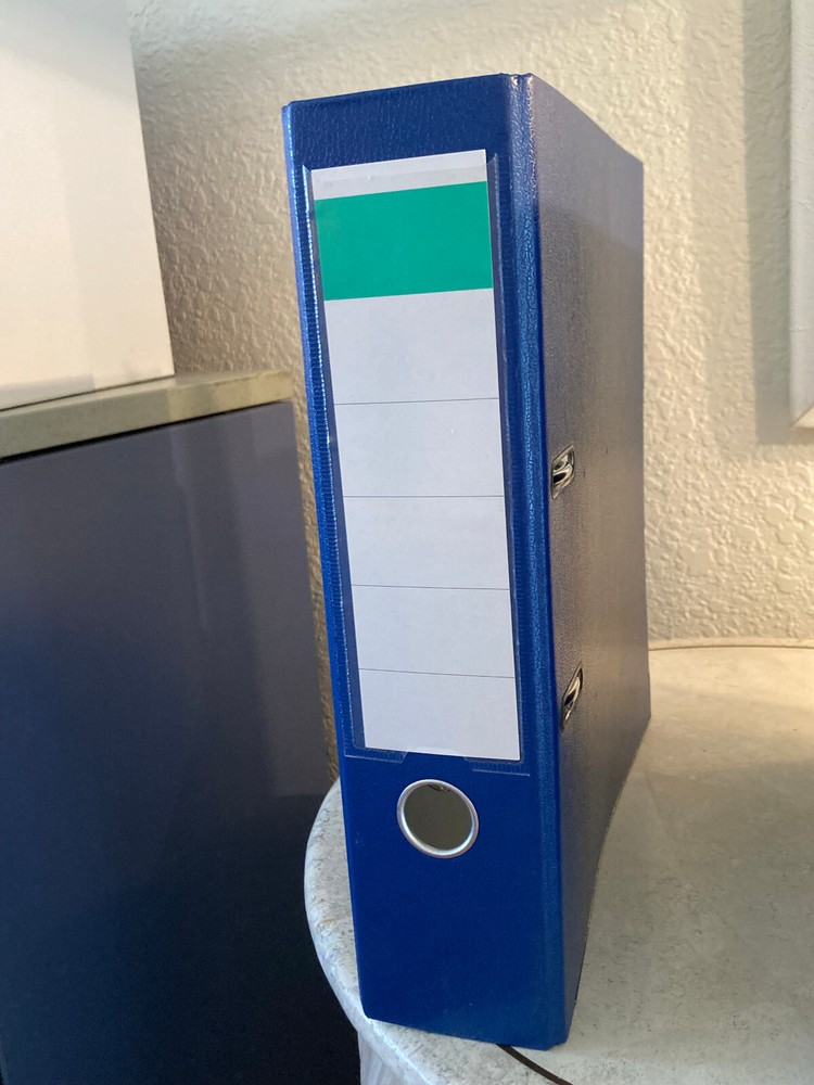 Leitz Binder Lever Arch File, White, Plastic, A4, 80mm Spine,