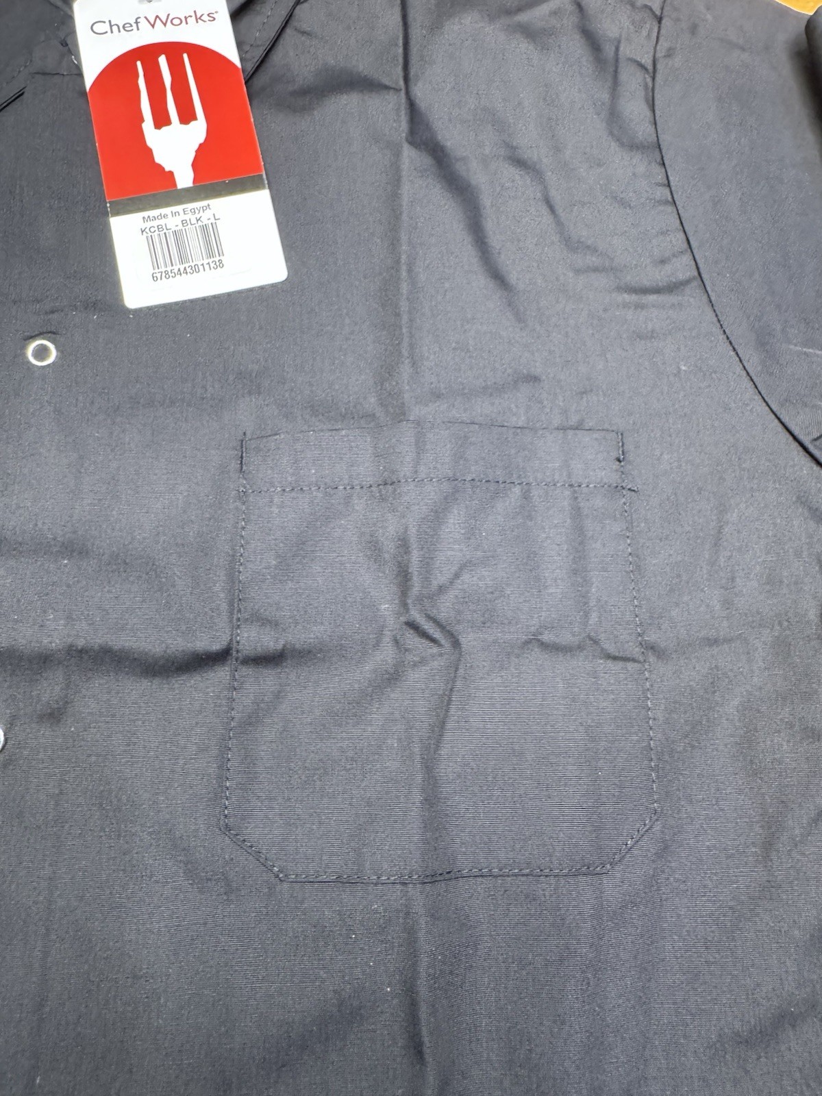 Chef Works Black Chef Utility Cook Uniform Shirt Men's Large