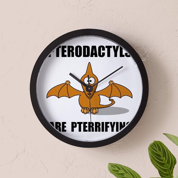 CafePress Pterodactyls Pterrifying 10" Wall Clock (830551943)