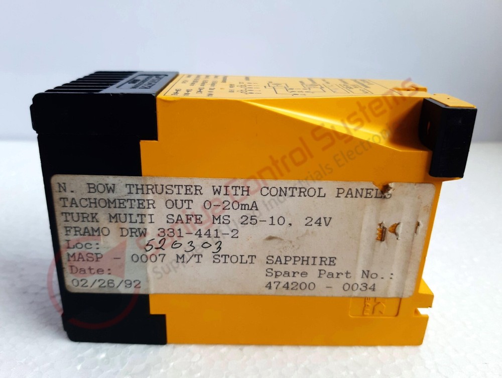 TURCK MS 25-10 MULTI SAFE TACHOMETER