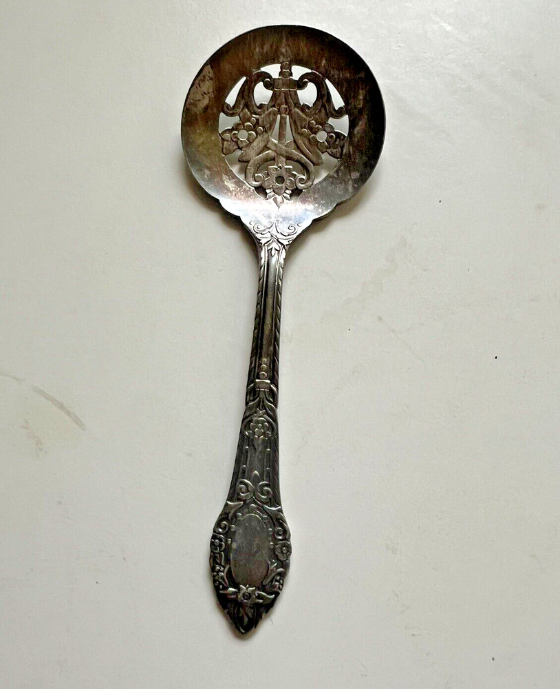 Community Plate RENDEZVOUS Pattern Bonbon or Nut Server Silverplate Spoon
