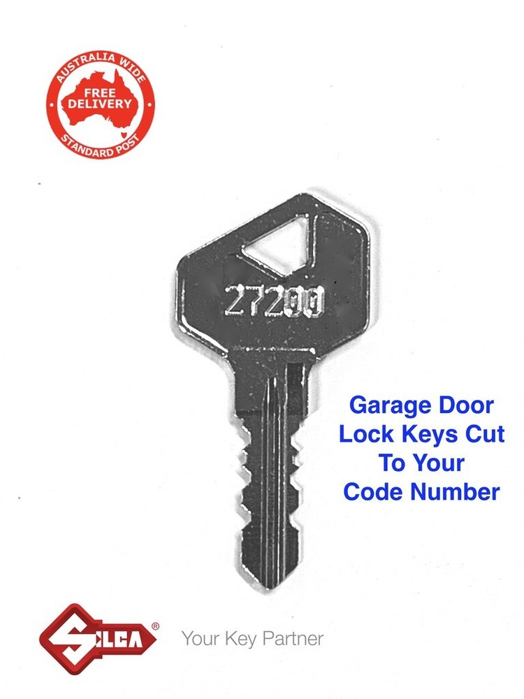 Lock Focus Garage Roller Door Lock Keys Cut To Code Number Suits Gliderol, B&D