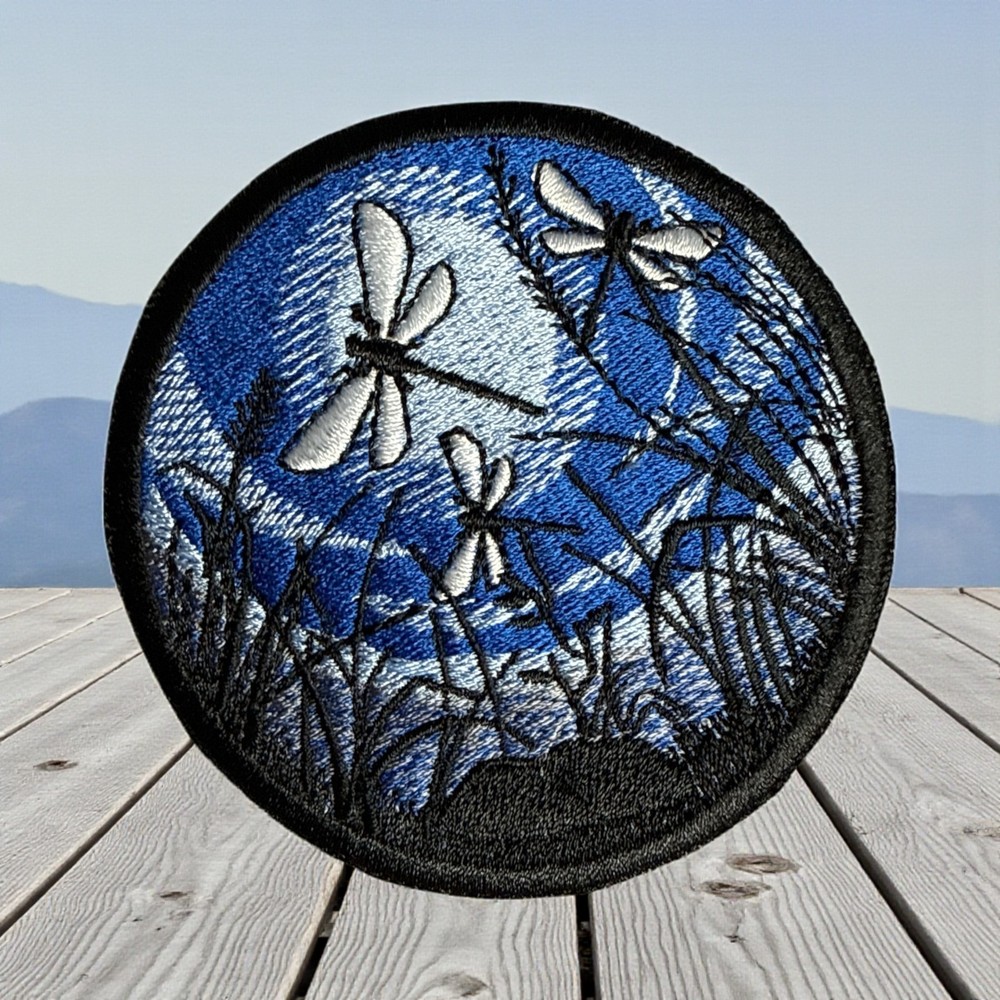 Flying DragonFly Embroidery Patch 3.18" X 3.18"