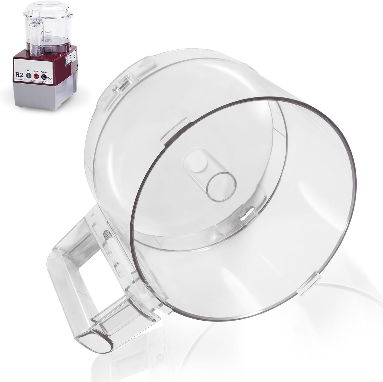 112203 Food Processor 3 Quart Clear Bowl for Robot Coupe R2 R2B #1-4 R2N #1-3