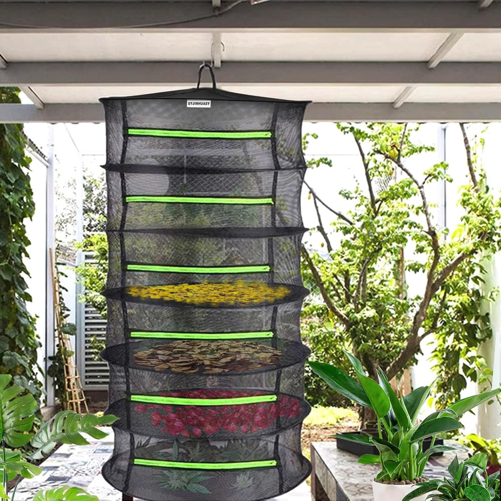 Herb Drying Rack Breathable Mesh Drying Rackherb Drying Rack Hanging with Zip...