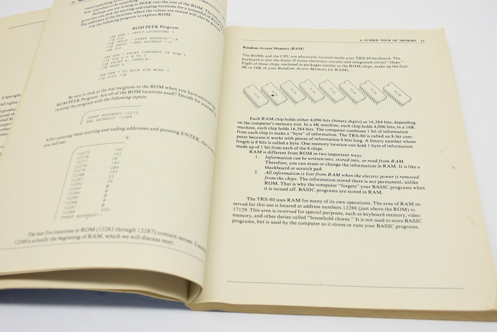 1981 RadioShack TRS-80 Advanced Level II BASIC A Learning Guide Cat No 62-2072