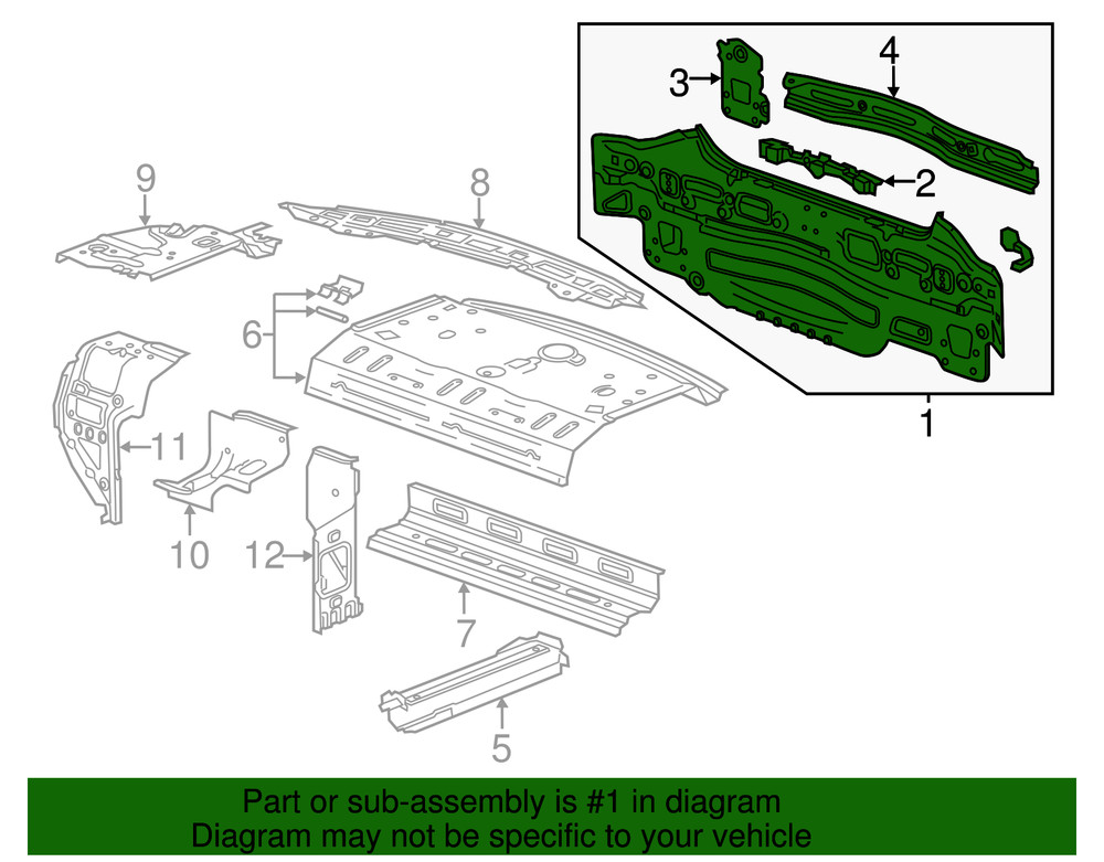 Genuine GM Rear End Panel Assembly 42337967