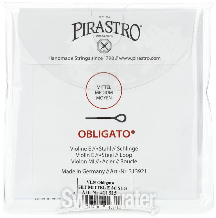 Pirastro Obligato Violin String Set - 4/4 Size Loop-end E