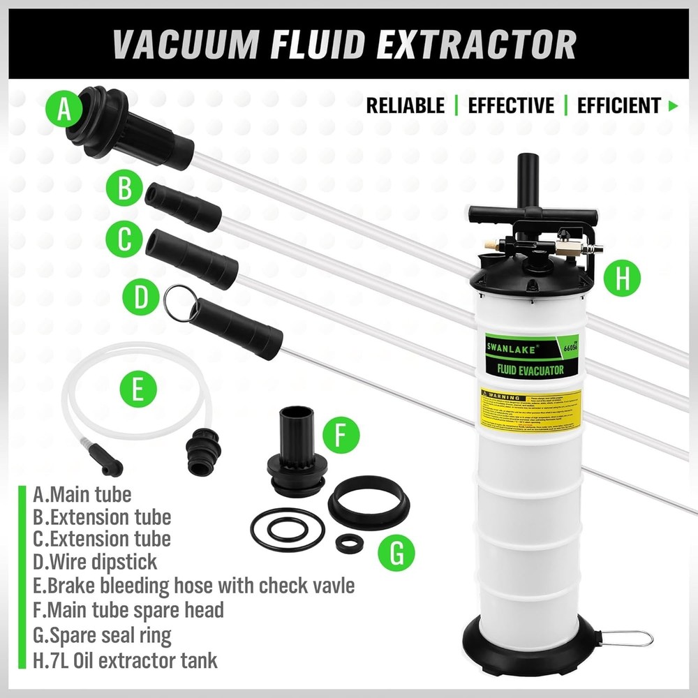 Professional 7L Pneumatic/Manual Fluid Extractor Pump