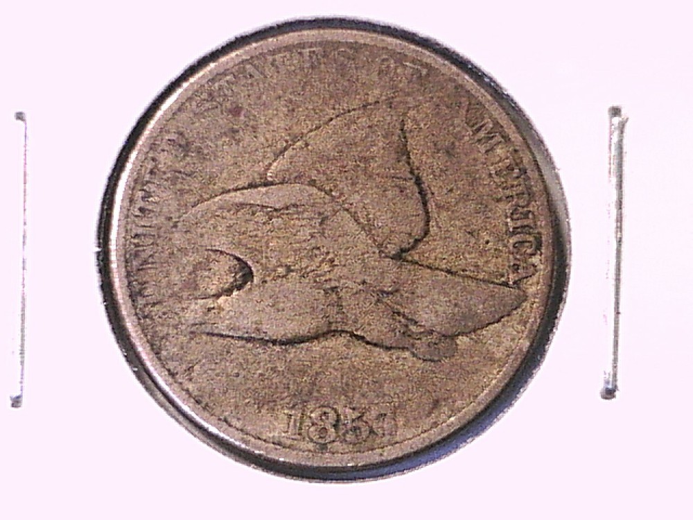 1857 Flying Eagle Cent Genuine Raw Ungraded 00982