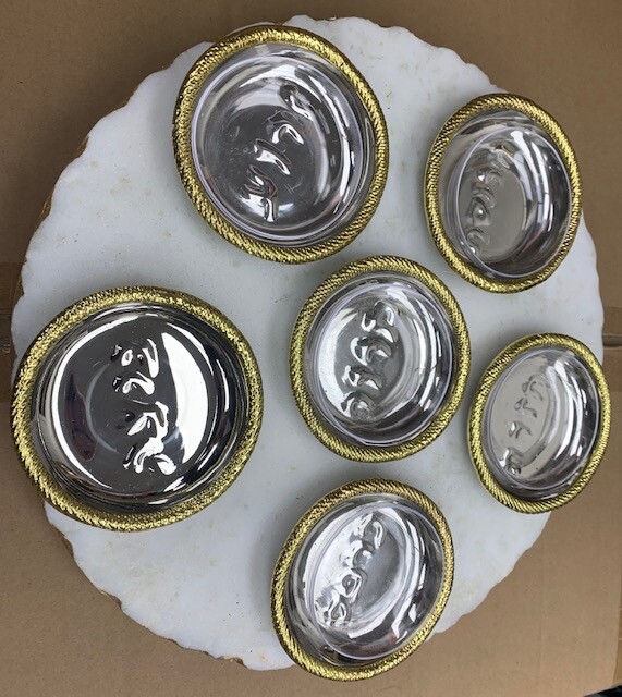 Marble Seder dish Plate For Passover