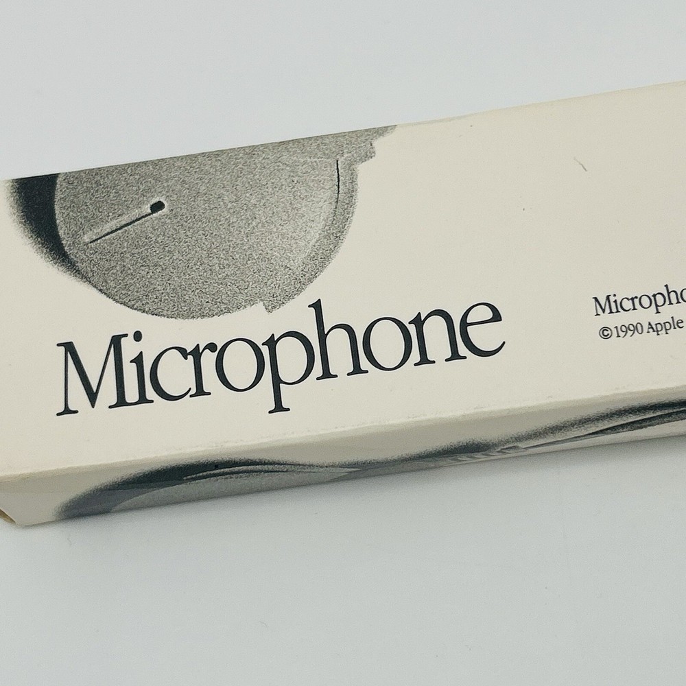VINTAGE 1990 Apple Microphone Original Box Apple Computer Mic Electronics NEW