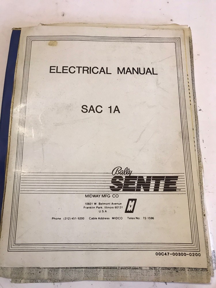 Bally Sente Electric Manual