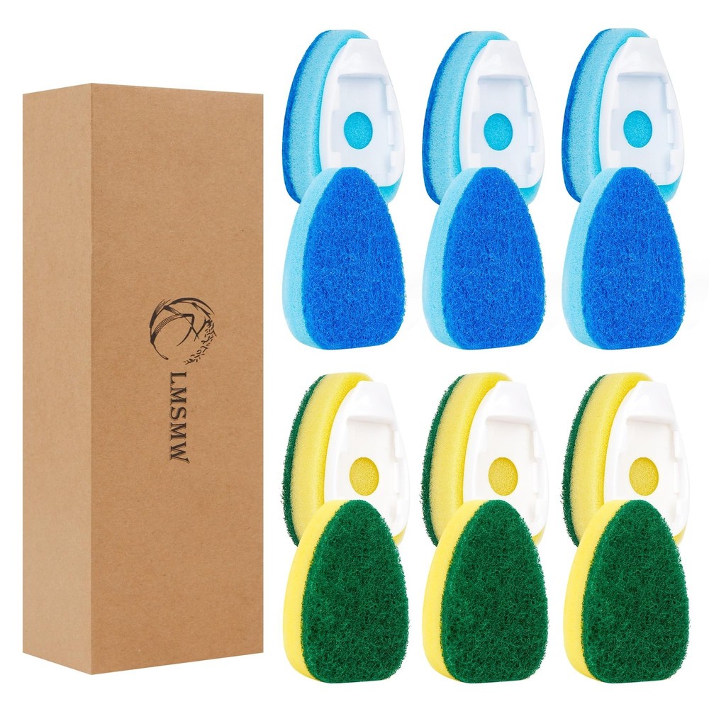 Non-Scratch Dish Wand Sponge Refill, Zero-Scratch Replacement Heads Fits Soap...