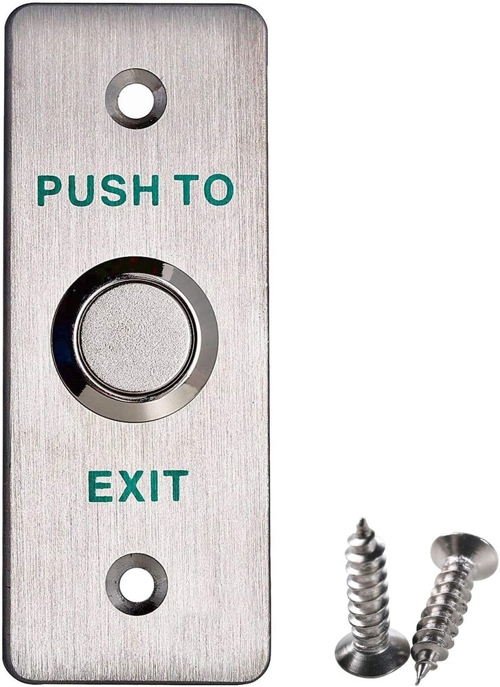UHPPOTE Momentary Push to Exit Button Switch NO/COM Output Stainless Steel...