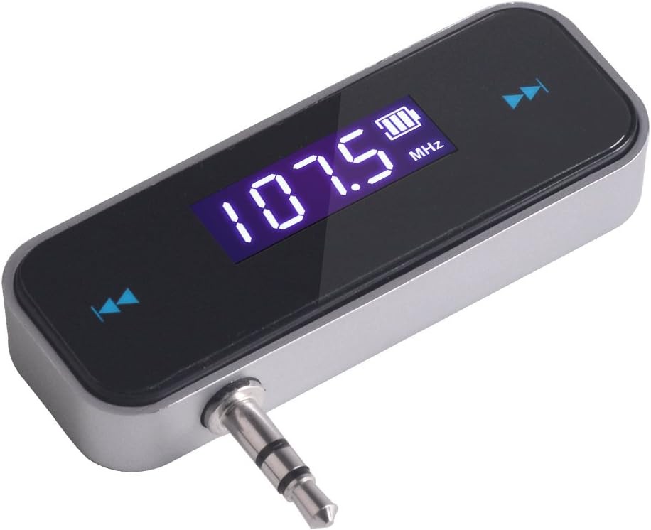 Beinhome FM Transmitter Audio Adapter Car Kit, Wireless in-Car Radio Black