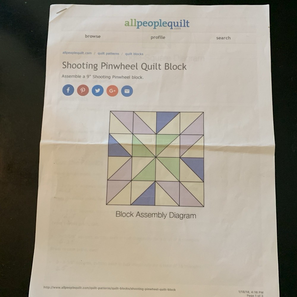 3 Quilt Patterns Instructions Sewing Crafting Not Average C Pinwheel