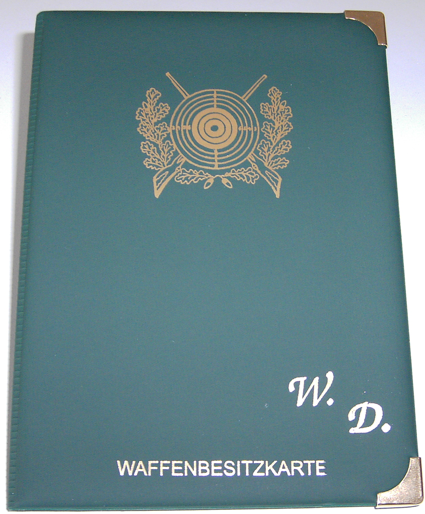 weapons possession card folder 14 pockets, green