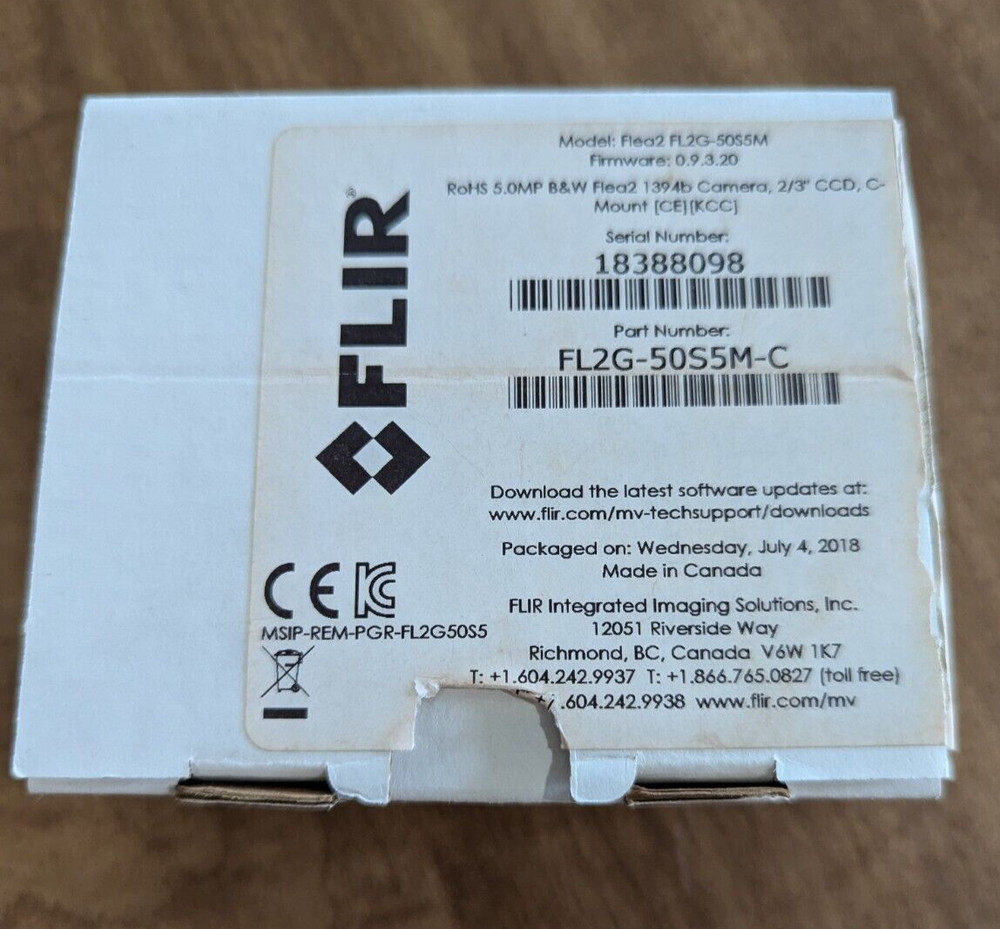FLIR FL2G-50S5M-C Industrial Camera