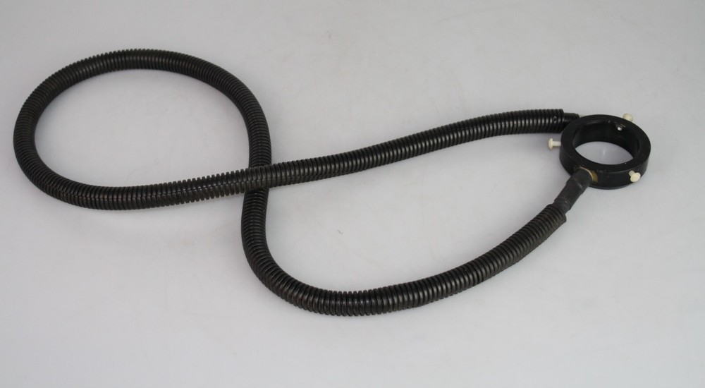 Vintage Microscope Fiber Optic Cable Flexible Light Guide Assembly w/ Ring Light