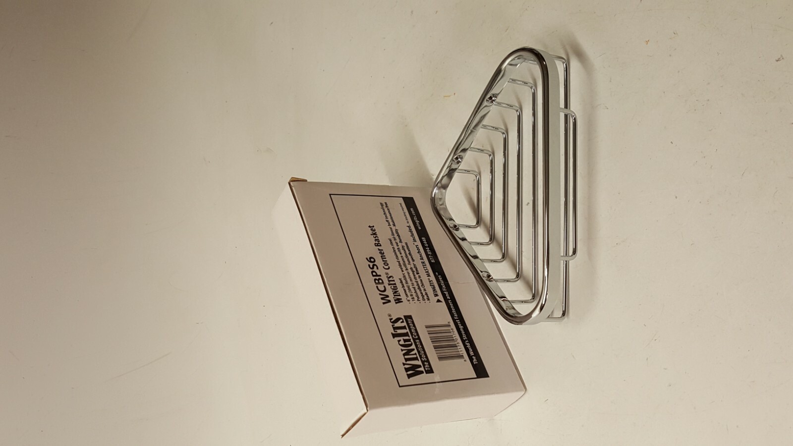 WINGITS Stainless Steel Corner Basket, 7 In W, SS, Polished, WCBPS6