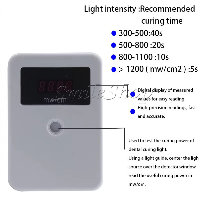 Dental Curing Light Radiometer LED Meter Tester Wireless Display Unit Tool