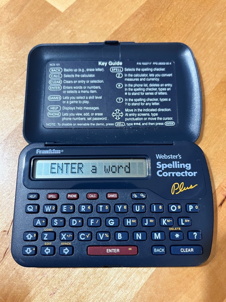 Franklin NCS-101 Webster's Spelling Corrector Plus Handheld EUC Vintage Working