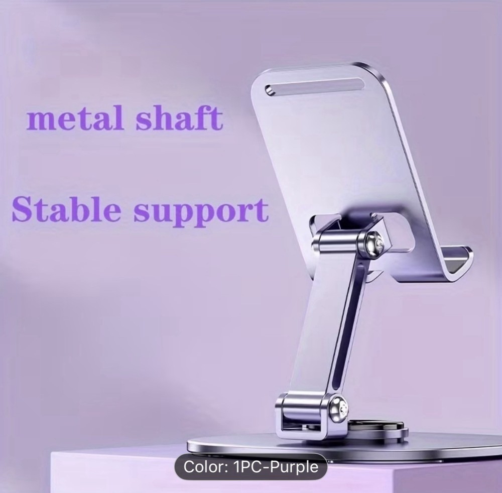 Aluminum 360° Rotating Phone Stand – Adjustable, Foldable, Waterproof