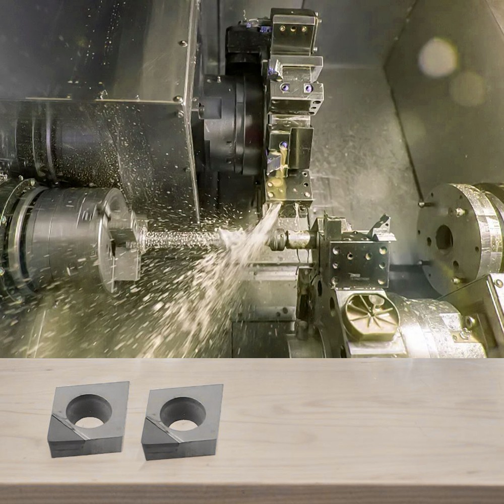 2pcs PCD Inserts CCGT060204 Designed for CNC Processing For Aluminum Copper