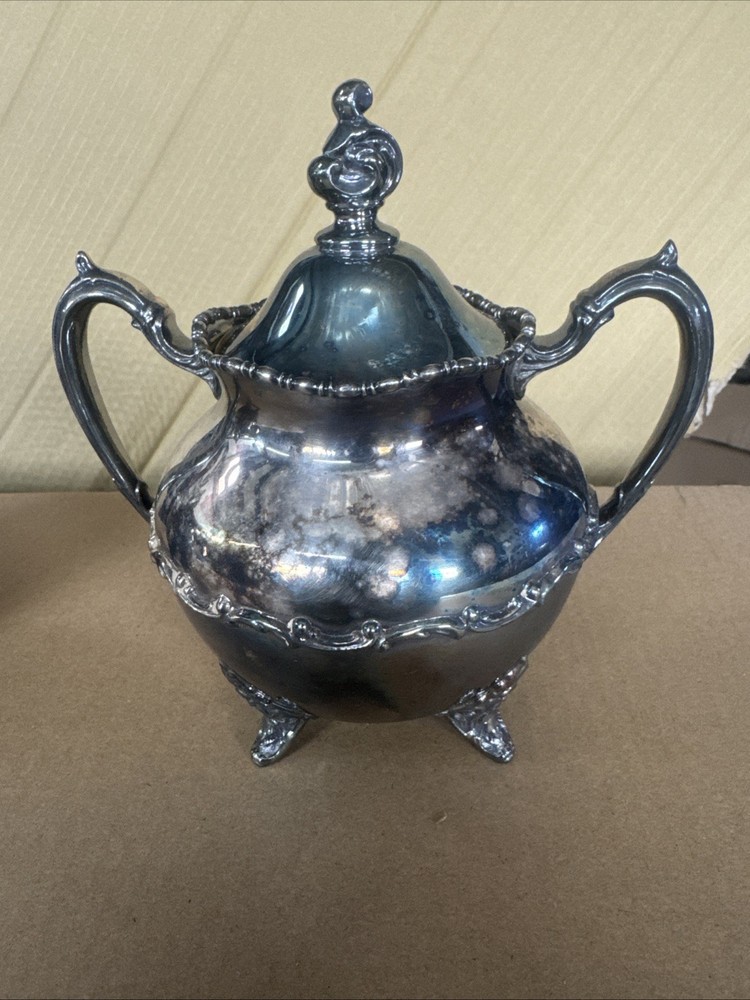 Antique Silver Plated Coffe Cream/tea Set