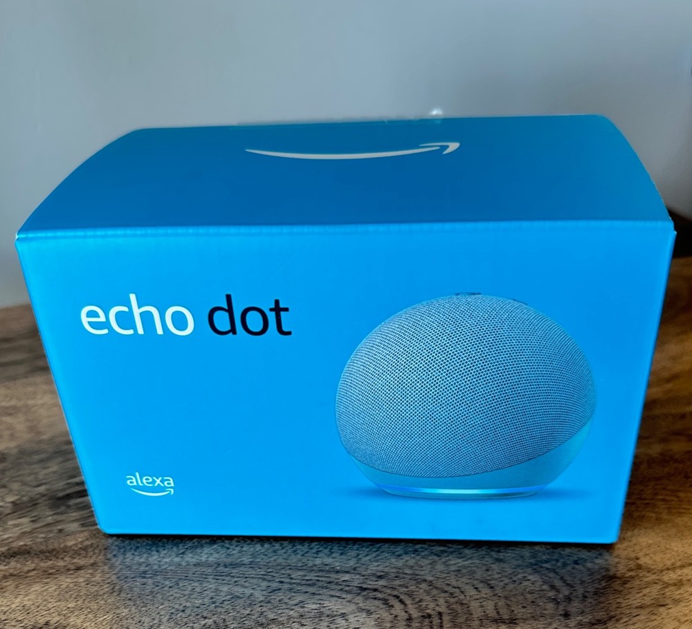 Amazon Echo Dot 4th Gen Smart Speaker w/ Alexa Model B7W64 Blue ~ New & Sealed!