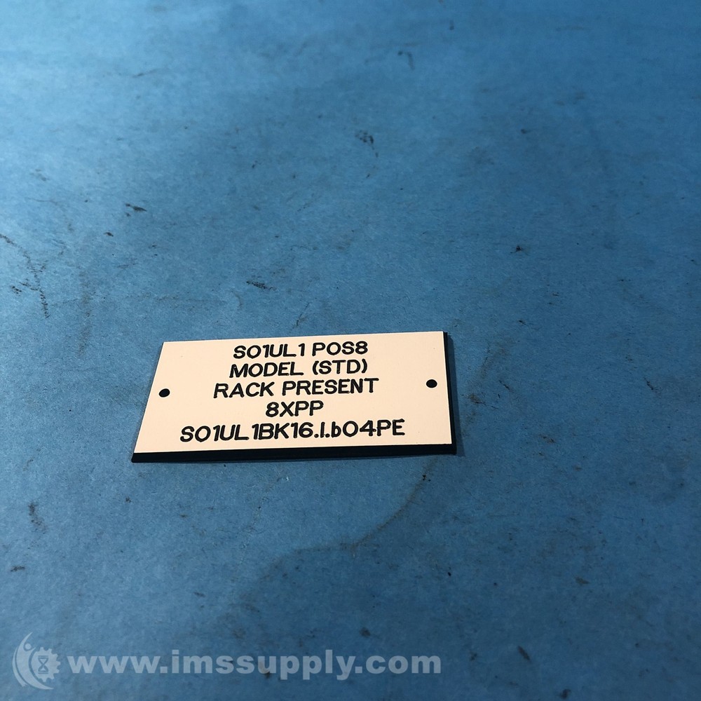 SO1UL1 POS8 8XPP Plastic Legend Plate FNIP