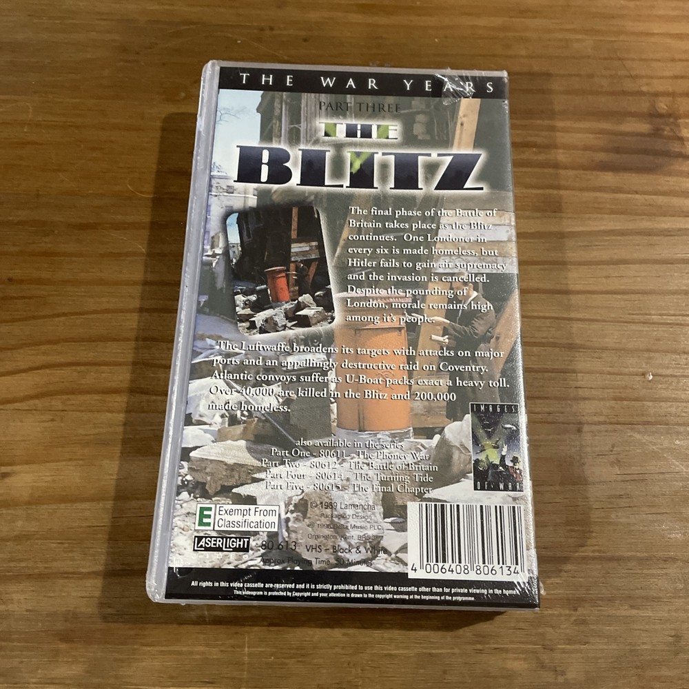 The War Years The Blitz (VHS, 1998)