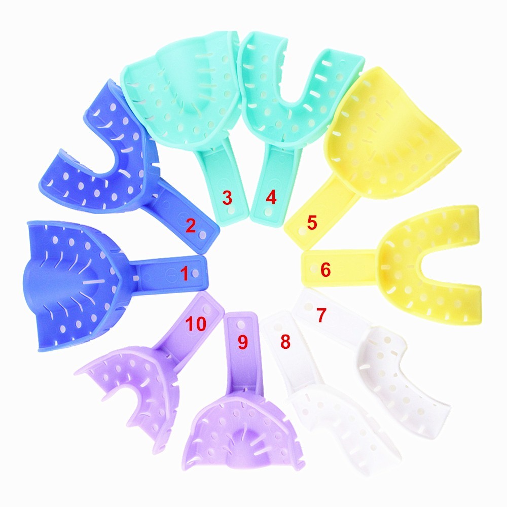 1 Set Plastic Dental Autoclavable Impression Trays Material Upper Lower