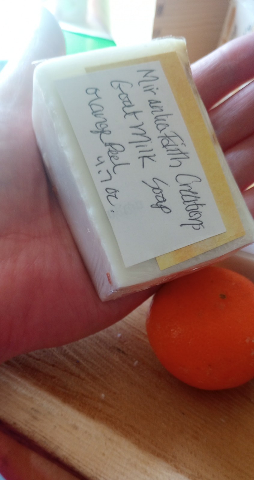 SOAP Goat's Milk Orange Peel With Dry Orange peels Big Bar