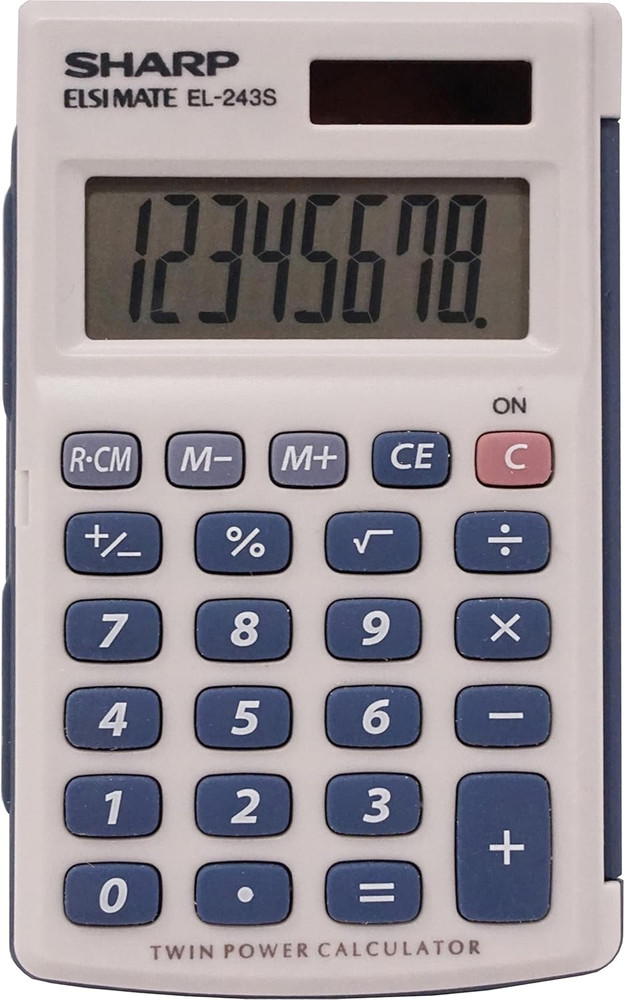 Sharp Calculators EL-243SB 8-Digit Pocket Calculator