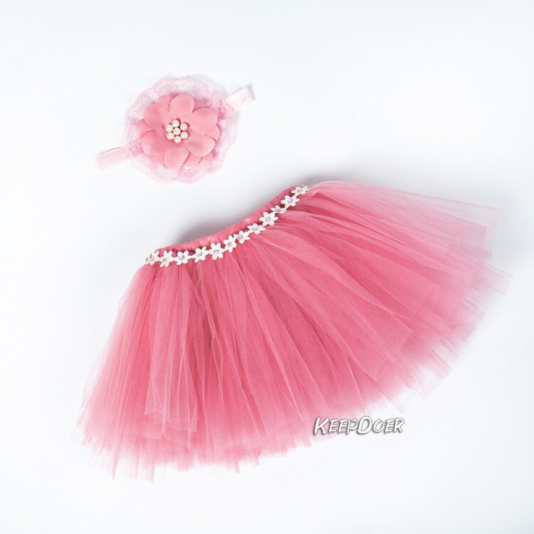 Newborn Baby Girl Tutu Skirt Dress Headband Photography Props Studio Photo Shoot