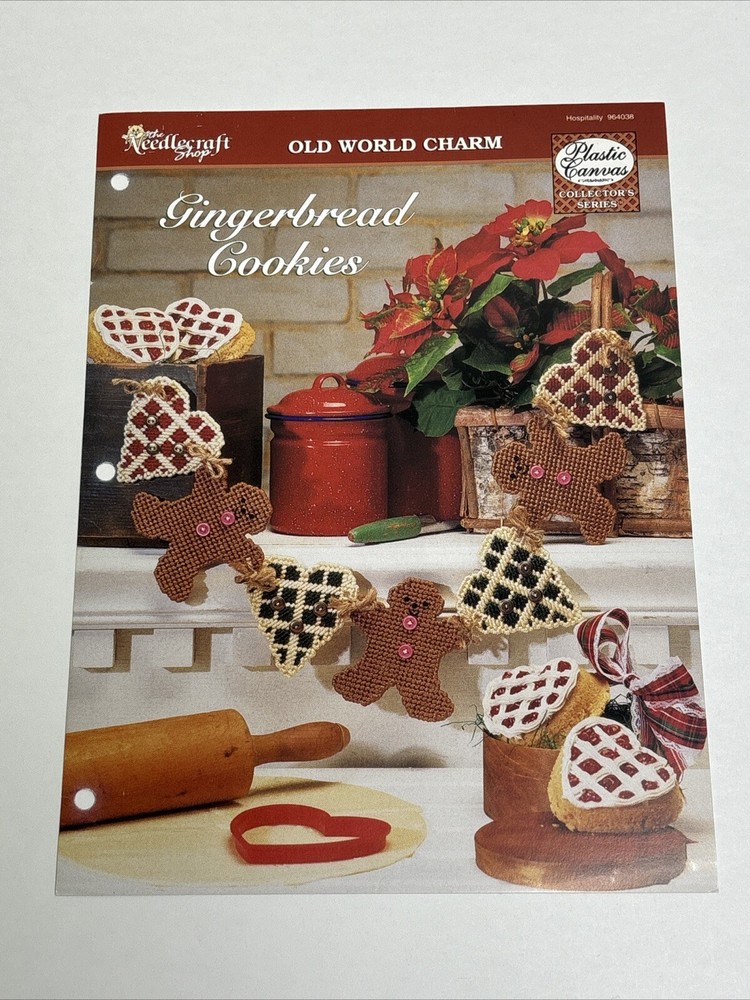 Gingerbread Cookie 2 Designs Needlecraft Shop Plastic Canvas Pattern Page