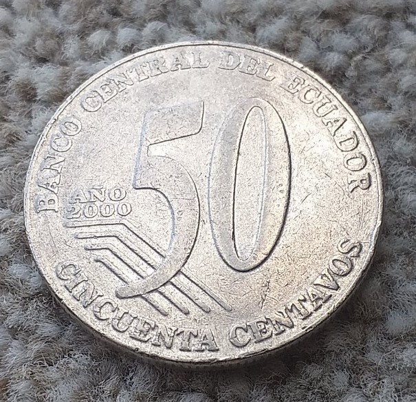 50 Centavos 2000 Ecuador Coin  By coin_lovers