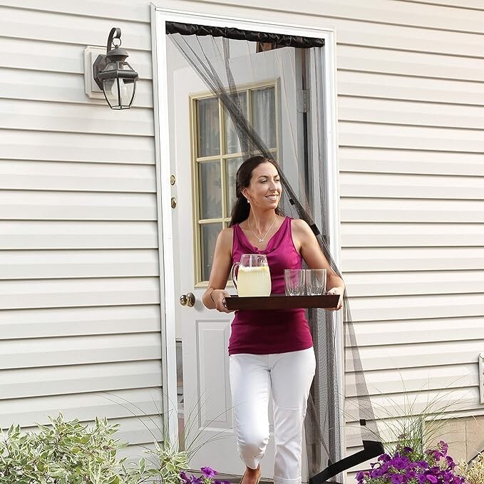 Adfors FSP8509-U Charcoal Doorway Screen Curtains Fits up to 38" x 81" PICK QTY!