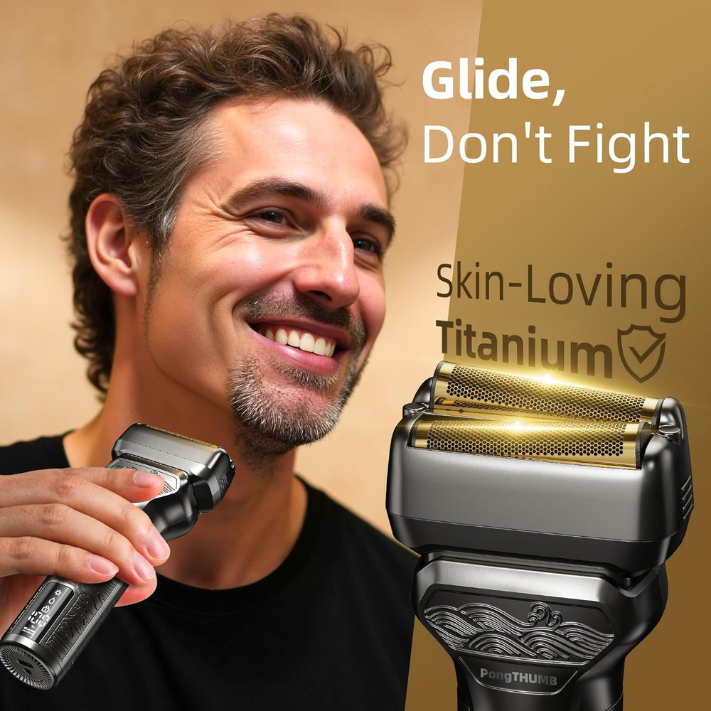 Electric Razor Pop-Up Trimmer LED Gray
