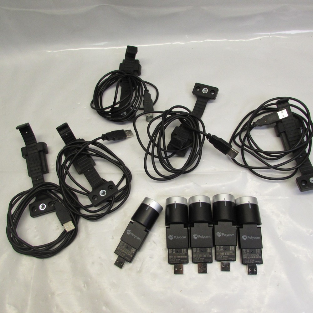 Lot (5) Polycom EagleEye Mini USB Web Camera Video Conference Calls w/Mounts